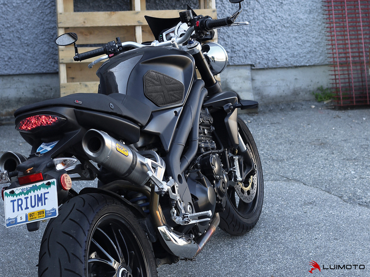 TRIUMPH SPEED TRIPLE 2008-2010 UNION JACK KNEE GRIPS AND TANK PROTECTOR LUIMOTO